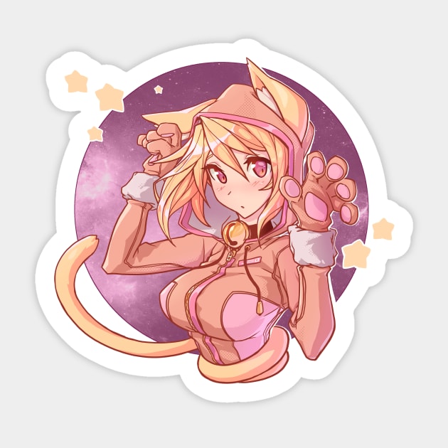 space cat girl Sticker by Ignat02